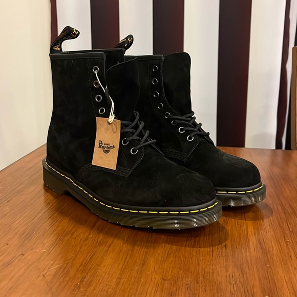 Dr Martens 1460 Soft Nubuck Boots black new Mens Size 10